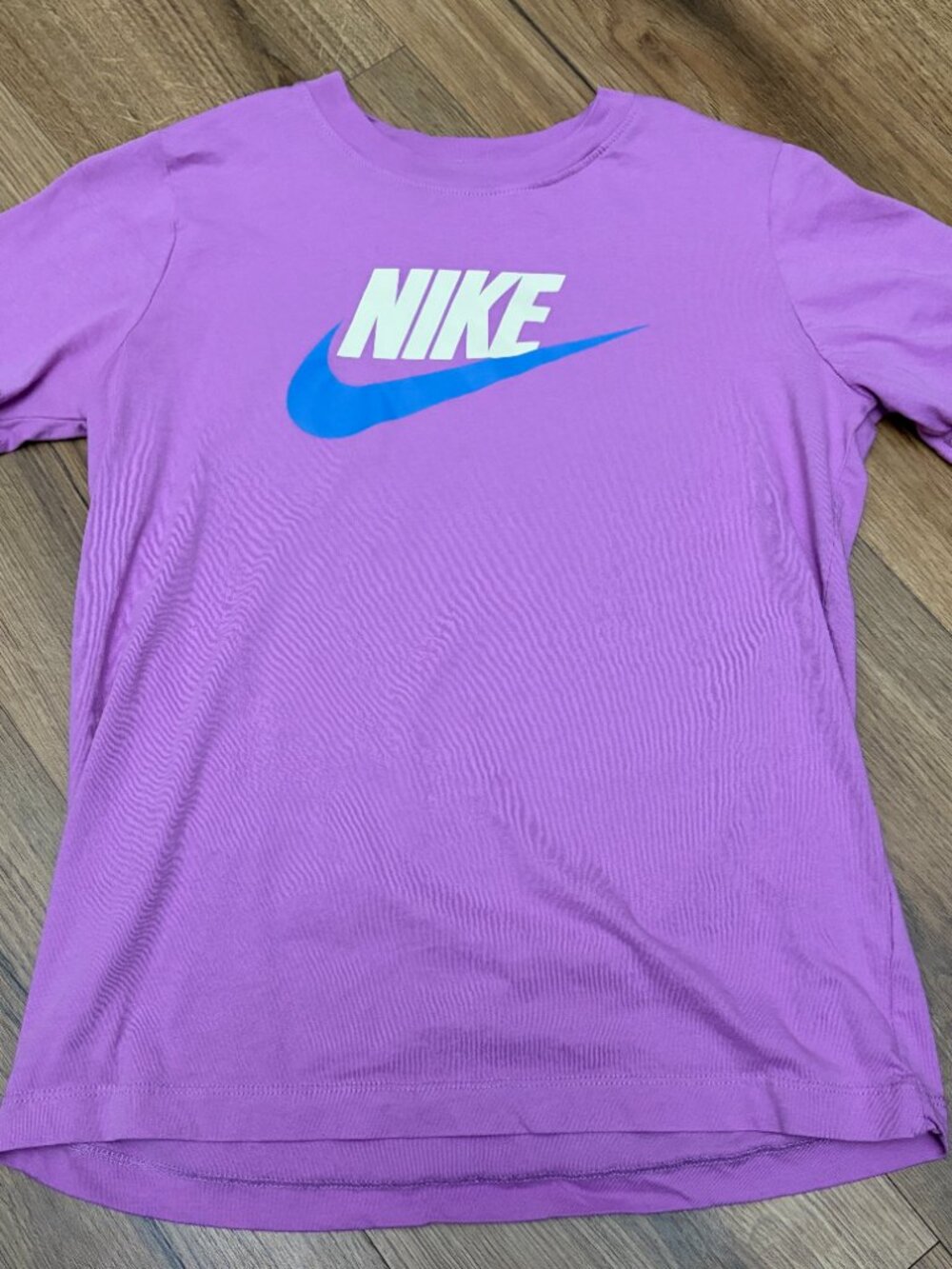 Nike Girls' Purple and Pink T-shirt. size L